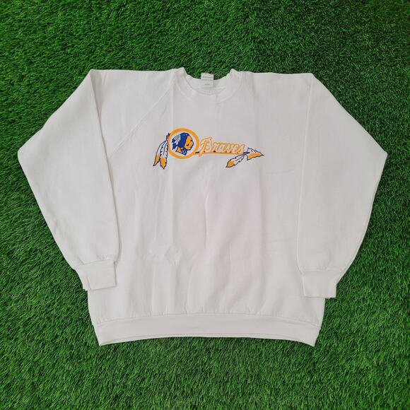 Vintage 90s Braves Raglan Sweatshirt Womens XL/2XL 23x24 White - Picture 13 of 16